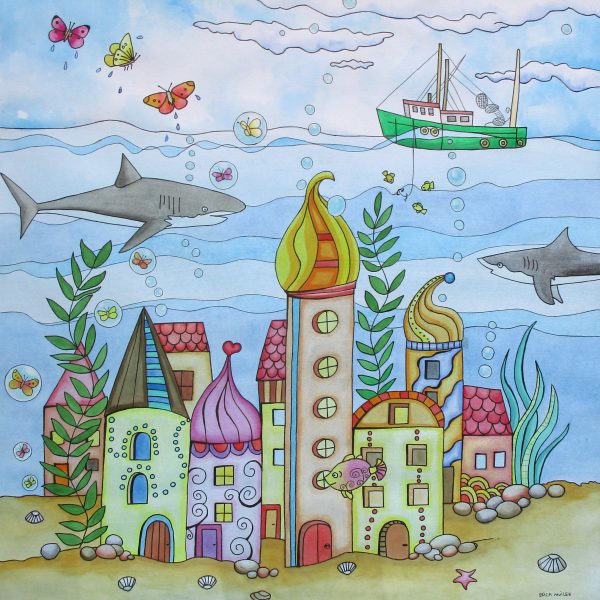 Workshop Onderwaterwereld droomstad schilderen