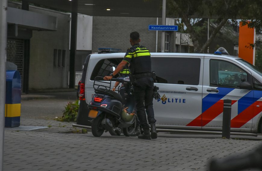 Ondersteuning van politiehelikopter bij korte achtervolging na scooter diefstal