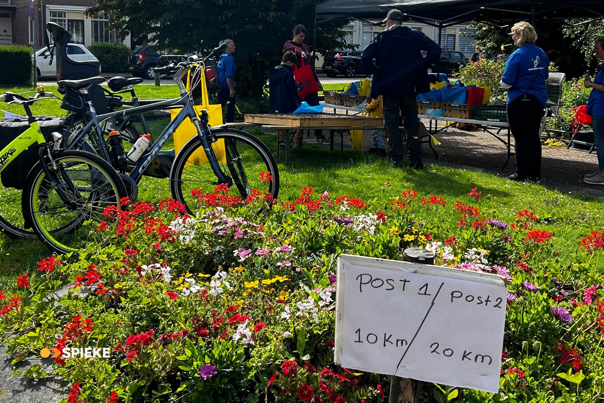 Post voor de fietspuzzeltocht in Spijkenisse