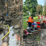 Gesprongen waterleiding Kikkerveen