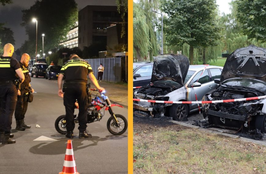 Eenzijdig ongeval Viskaarweg | Twee auto’s uitgebrand in Hoogvliet