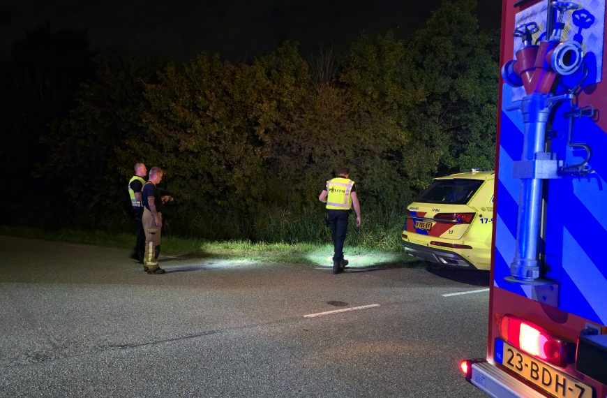 Motor in sloot Maaswijkweg