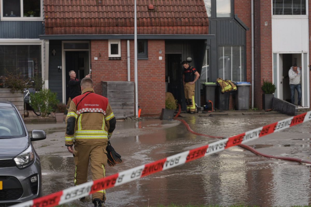 Wateroverlast aan de Sniphoek in Spijkenisse