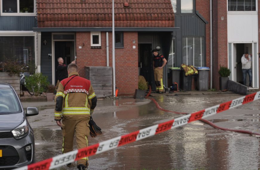 Wateroverlast aan de Sniphoek in Spijkenisse